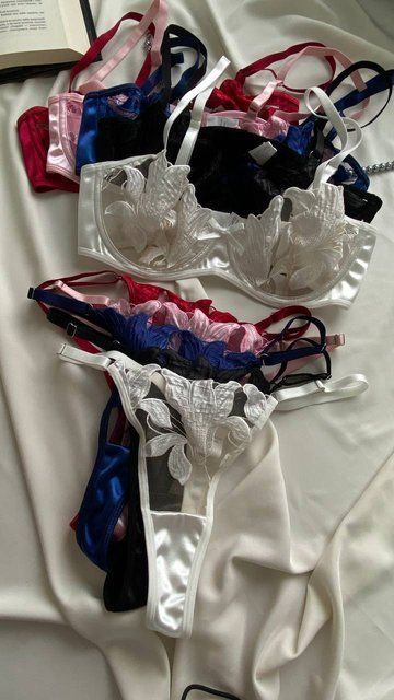 Комплект жіночої білизни з об'ємною вишивкою та сіткою "Elysian Lace", розмір L, 2508/L 2508/6/L фото