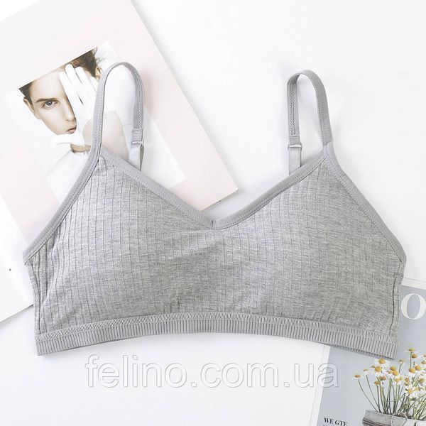 Жіночий котоновий топ бралет в рубчик на бретелях, ОПТОМ S/M 948/9 948/9/SM фото