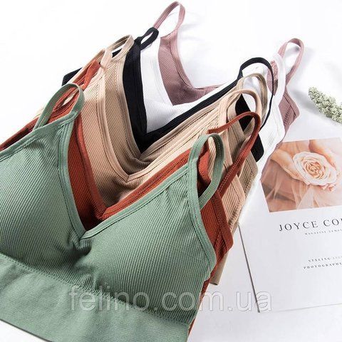 ОПТОМ жіночий топ бралет в рубчик s/m unica 651 1661720825 фото