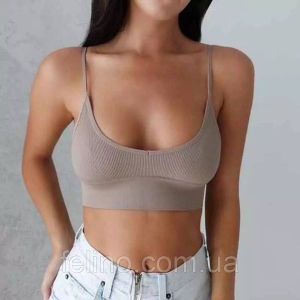 ОПТОМ жіночий топ бралет в рубчик s/m unica 651 1661720825 фото